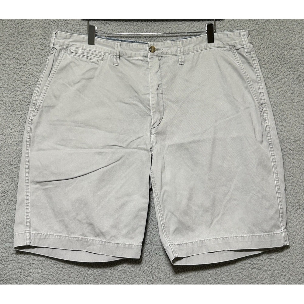 Polo Ralph Lauren Mens 40 Gray Chino Shorts 9" Inseam Preppy Pony Academia